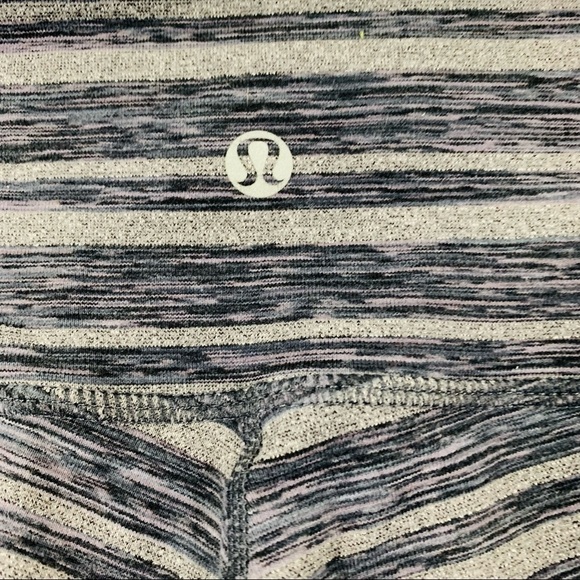 lululemon Wunder Under Gray Striped Crop - Picture 2 of 5